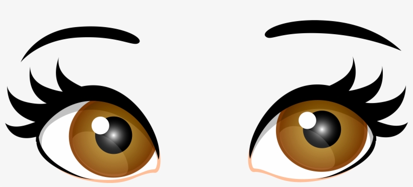Brown Female Eyes Png Clip Art, transparent png