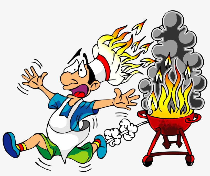 Chicken Say Let Me Go To Cook Funny Clip Art Image - Bbq Cartoon, transparent png