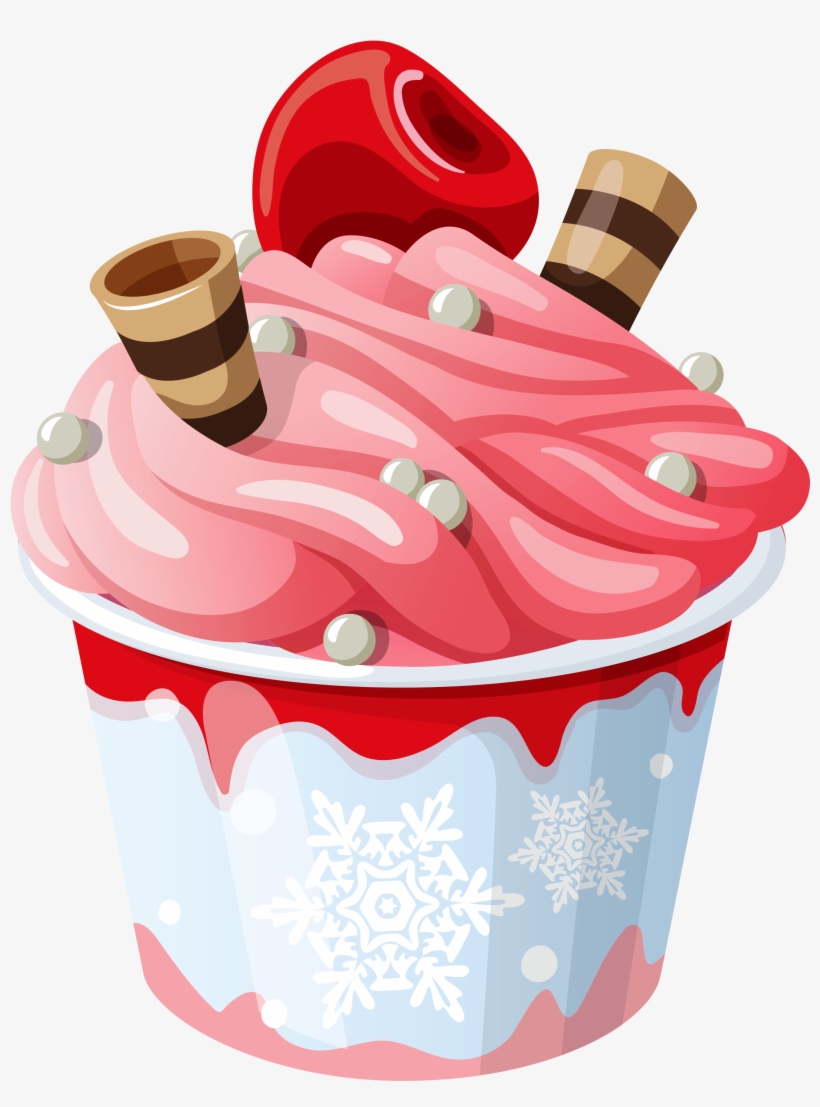 Clip Transparent Library Ice Cream Cup Png Picture - Ice Cream Vector Png, transparent png