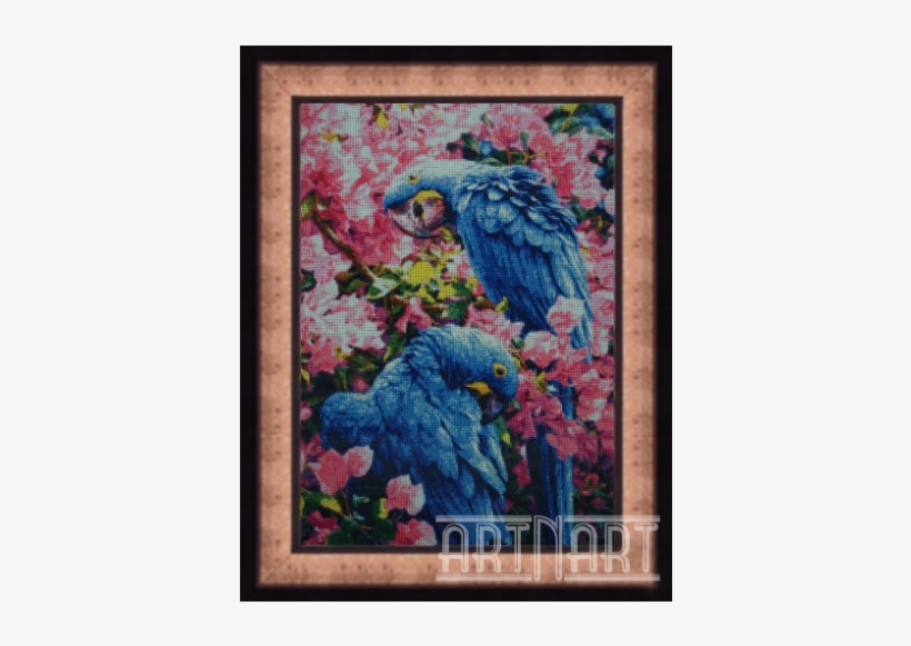 3d Handmade Diamond Painting Beautiful Parrots 3d Handmade - Hunulu Diy 5d Diamond Painting Flower Parrots Embroidery, transparent png