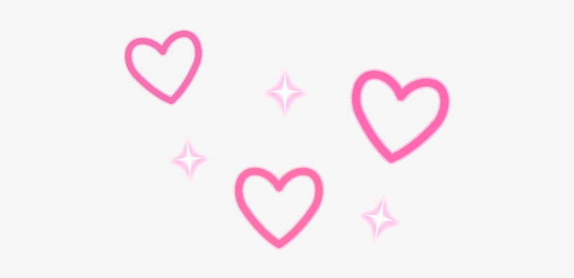 Heart Hearts Sparkle Sparkles Pink Red White Kawaii - Heart, transparent png