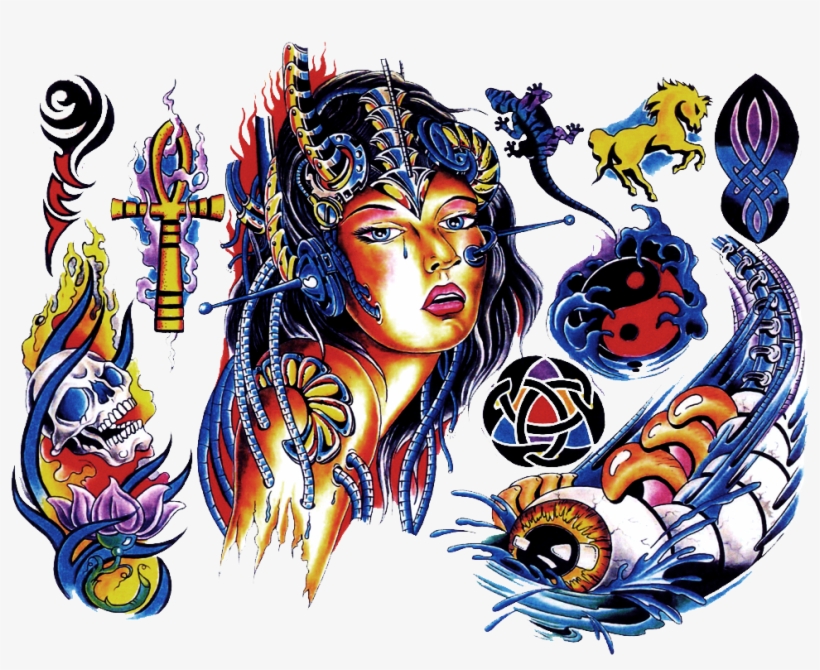 Color Tattoo Png Pic - Tattoo Full Color Png, transparent png