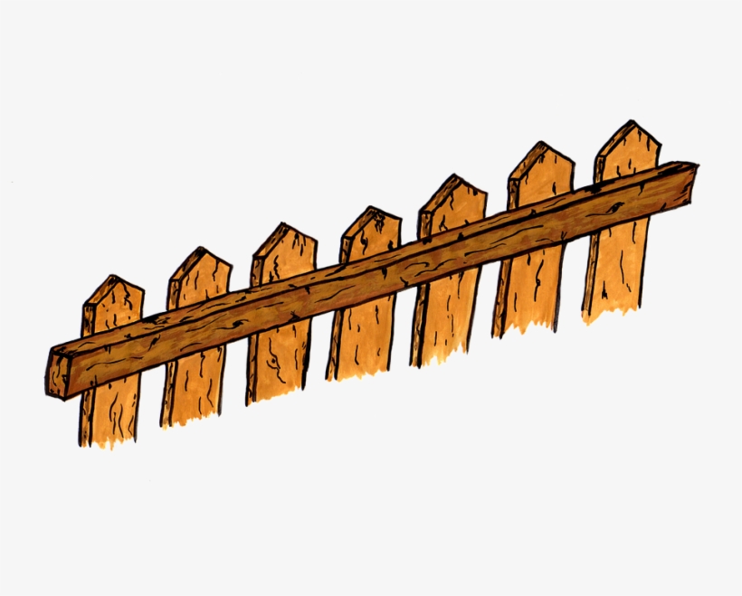 Fence, Wood, Watercolor, Isolated, Handpainted, Comic - รั้ว ไม้ การ์ตูน Png, transparent png