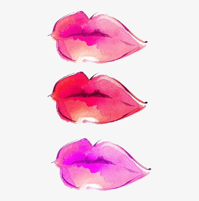 Water Color Lips Png - Watercolor Lip Png, transparent png