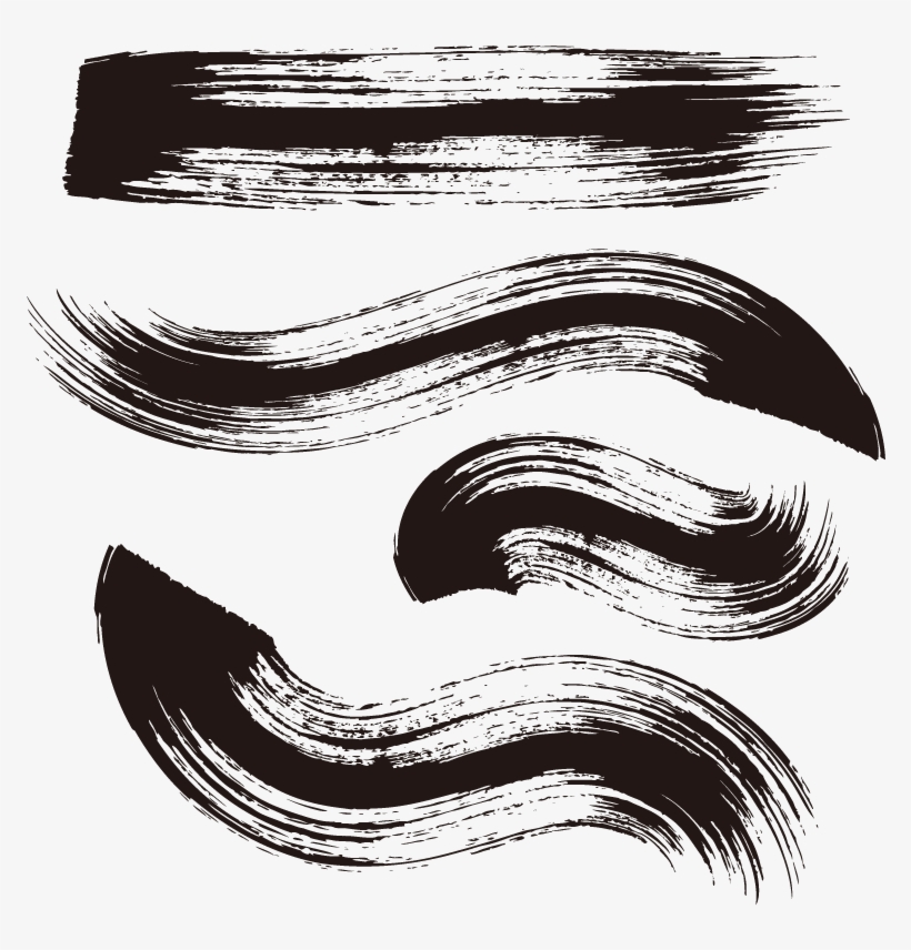 Watercolor Painting Ink Brush Paintbrush Ink Wash Painting - Trazos De Lapiz Png, transparent png