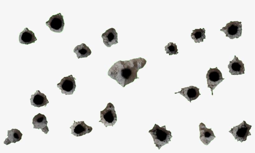 Bullet Hole Wall Png Banner Free - Igneous Rock, transparent png
