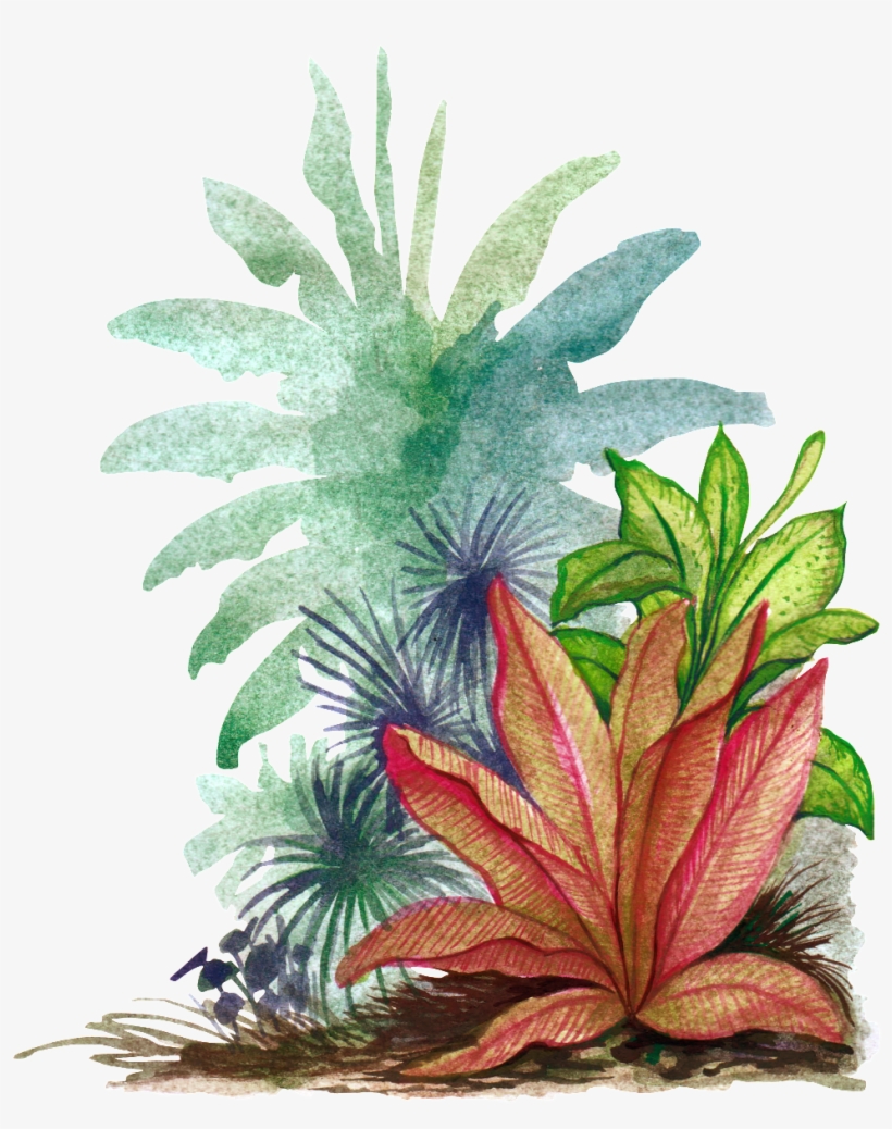 Hand Painted Watercolor Leaves Png Transparent - Portable Network Graphics, transparent png