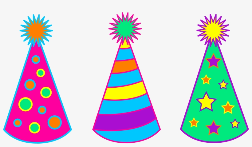 Birthday Hat Clipart - Birthday Party Hats Clipart, transparent png