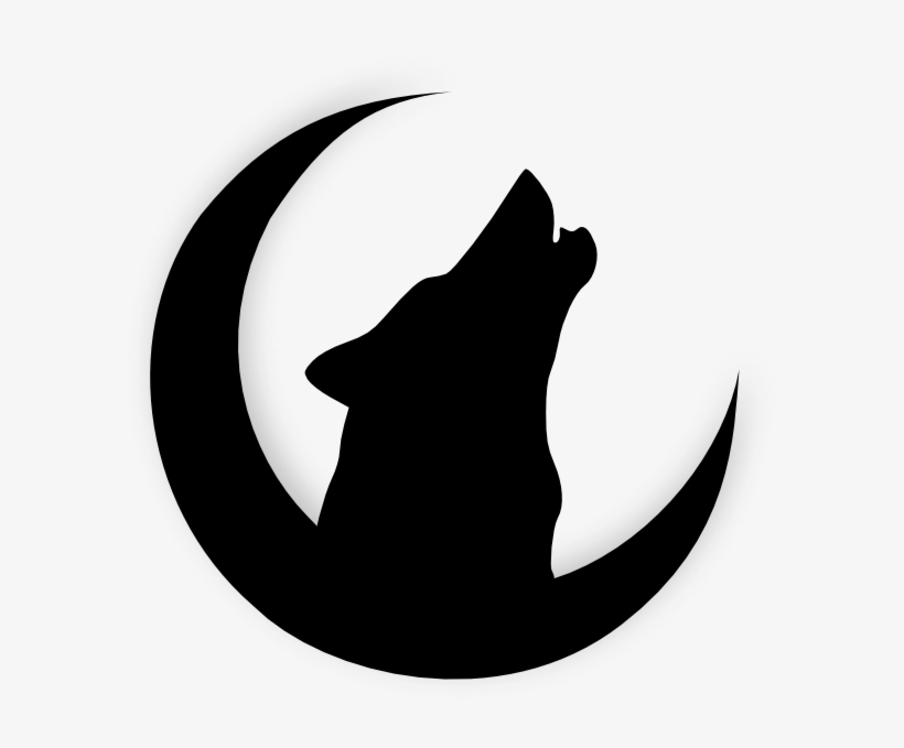 Wolf Howling With Moon Svg Clip Arts 600 X 599 Px, transparent png