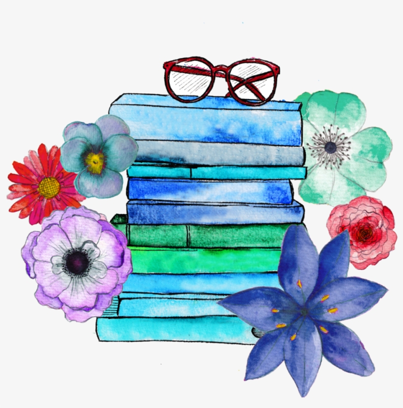 Books And Flowers - Book, transparent png