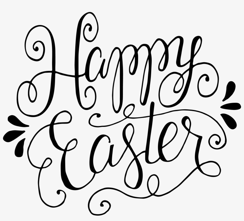 Hand Lettered Happy Easter Free Svg Cut File Clip Art Happy Easter Free 5000x5000 Png Download Pngkit
