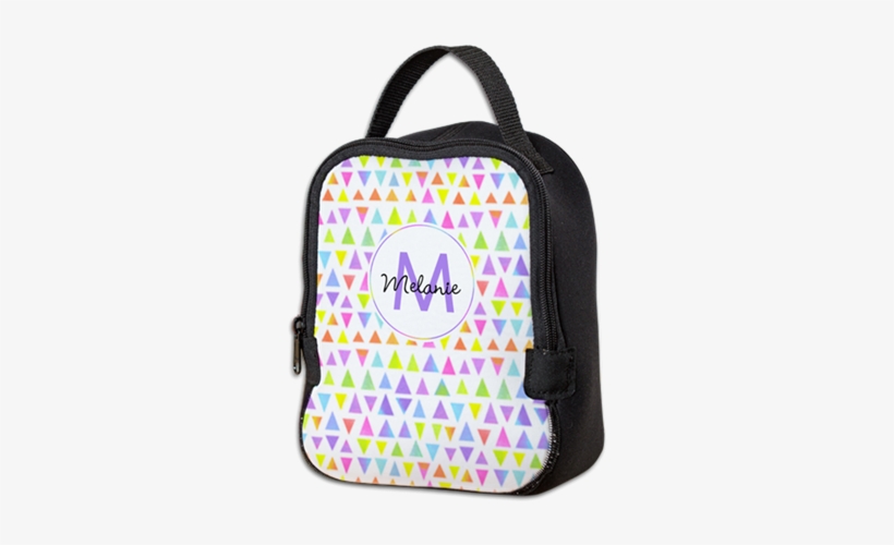 Watercolor Triangles Pattern Neoprene Lunch Bag - Lunchbox, transparent png