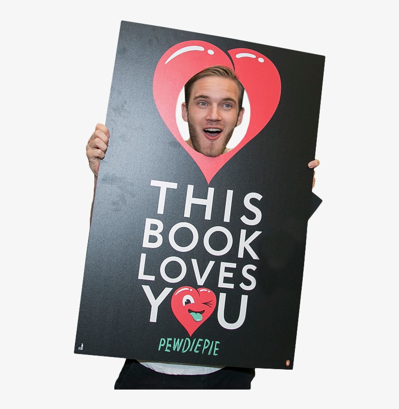 Pewdiepie Holding Sign Png Image, transparent png