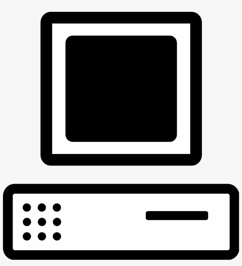 Black And White Cartoon Computer Monitoring And Clipping