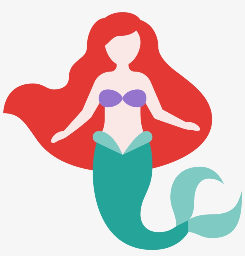 Mermaid Icon In Flat Style - Icono Sirena, transparent png