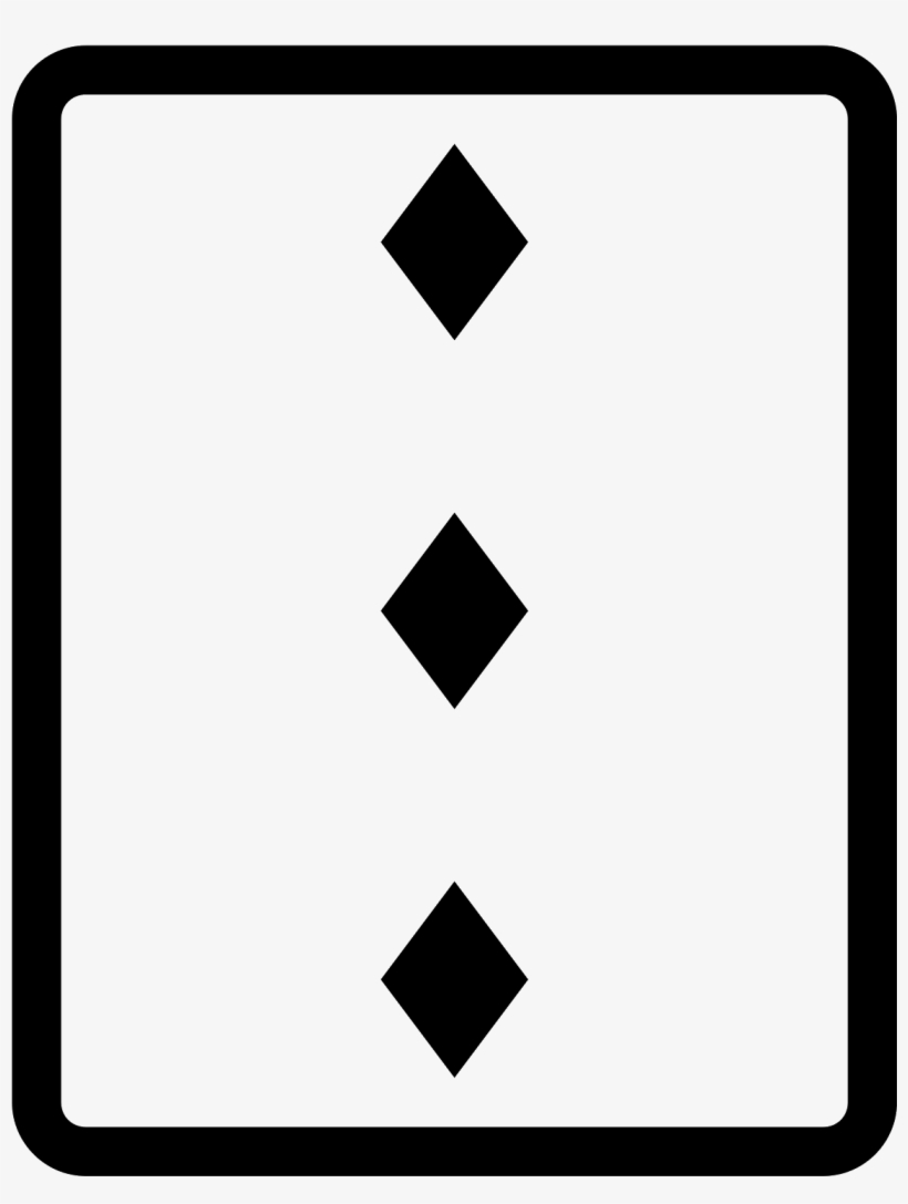 3 Of Diamonds Icon - Icon, transparent png