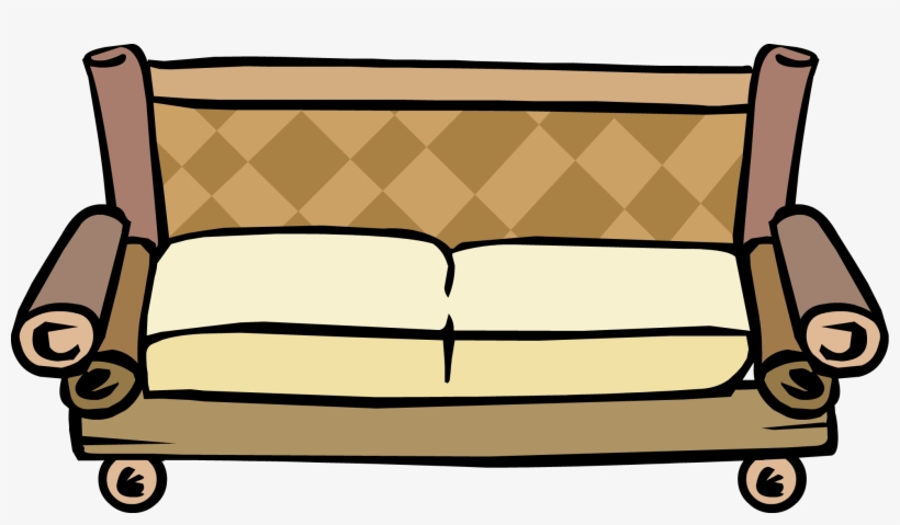 Bamboo Couch - Png - Sofa Club Penguin Wikia, transparent png