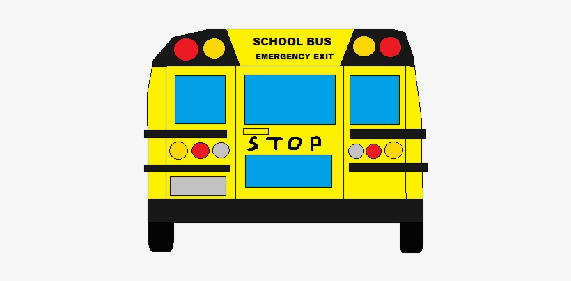 School Bus Back Side Trans - Back Of A Bus Png, transparent png