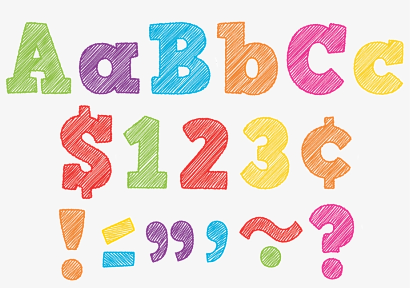Tcr2686 Scribble Bold Block 4" Letters Combo Pack - Teacher Created Resources Tcr2686 Scribble Bold Block, transparent png