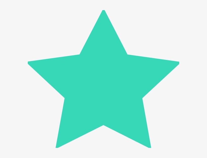 Mint Clipart Star - Turquoise Star, transparent png