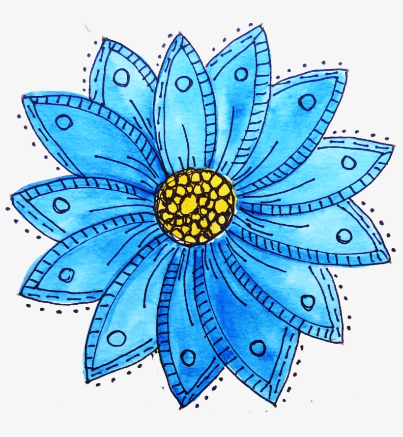 Doodle Ideas, Watercolour, Doodles, Pen And Wash, Watercolor - Sunflower, transparent png