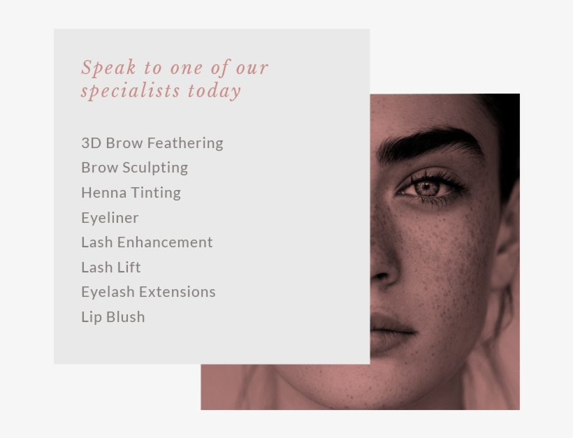 Speak To One Of Our Specialists Today - Beauty & Brow Co., transparent png