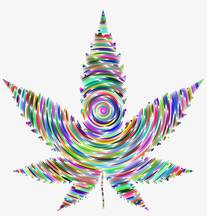 This Free Icons Png Design Of Prismatic Marijuana Leaf, transparent png