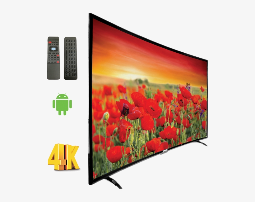 Linnex Smart Curved Led Tv-55” 4k Black - Led-backlit Lcd Display, transparent png