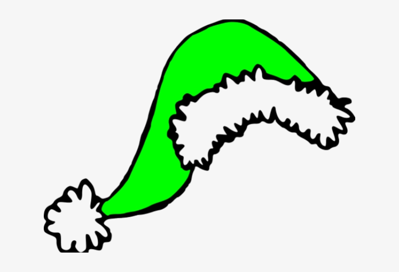 Santa Hat Clipart Snata - Green Christmas Hat Png, transparent png