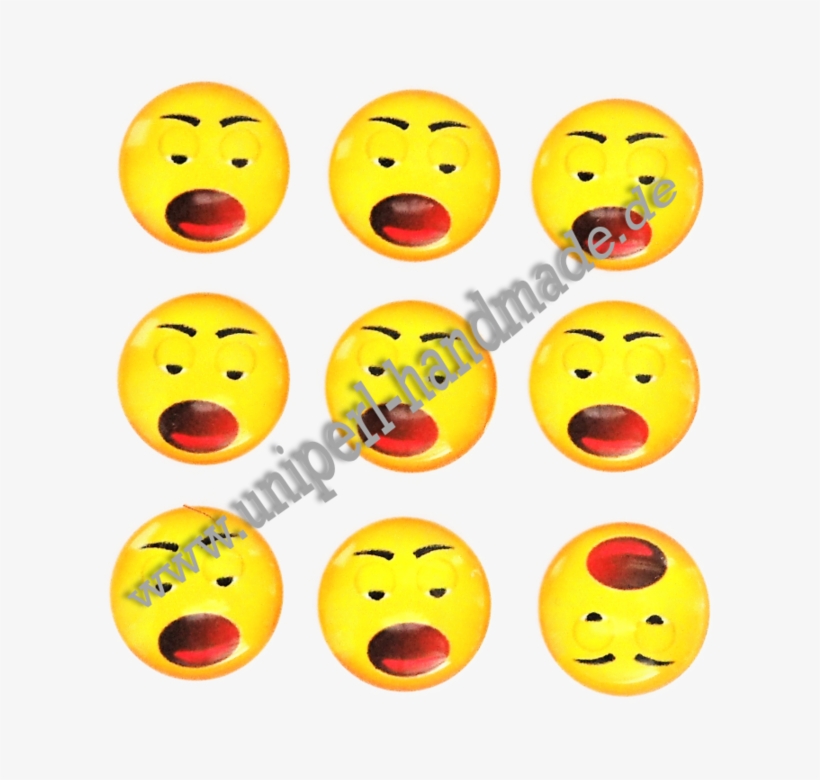 Emoji Cabochon, 14 Mm, Surprised Face - Smiley, transparent png