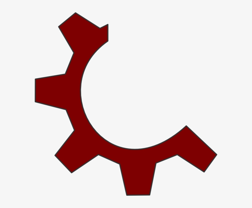 Gear Clip Art At Clker Com Vector - Red Gears Clipart, transparent png