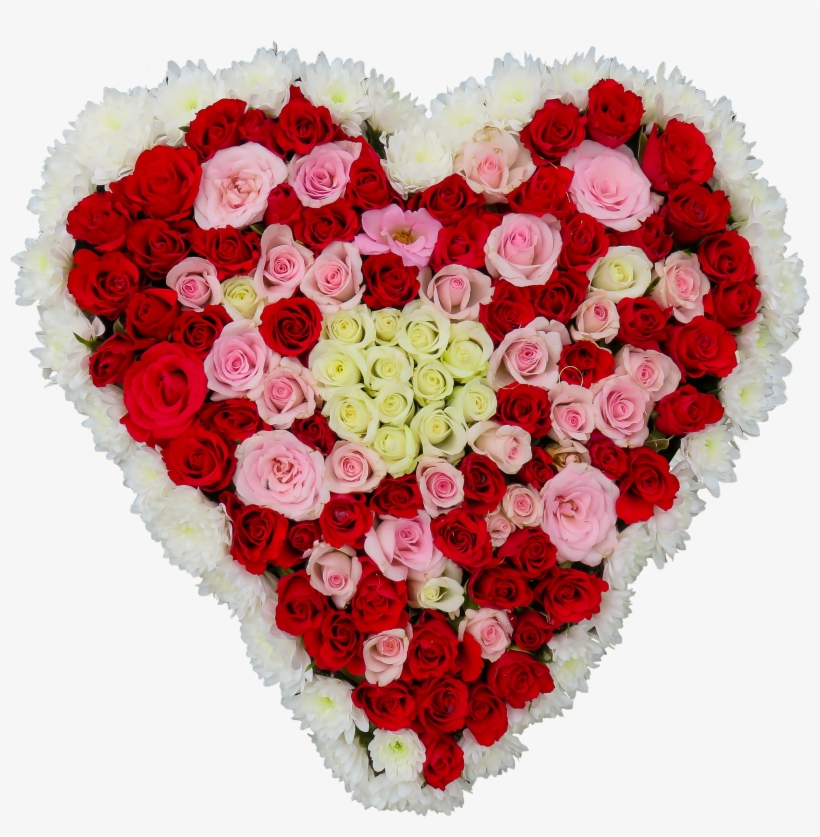 Flowers Heart Shape Png, transparent png