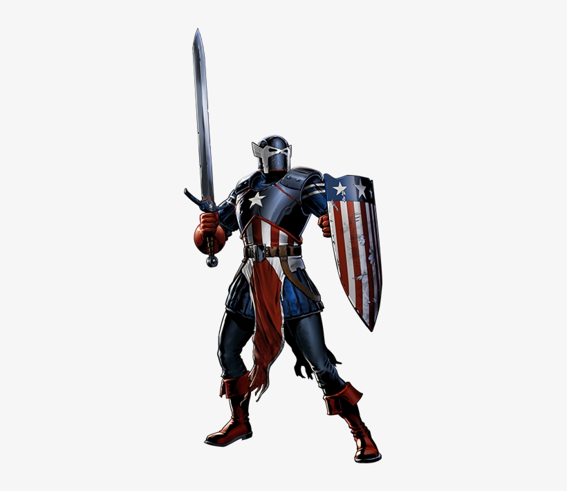 Knight America Portrait Art - Capitan Marvel Avengers Alliance, transparent png
