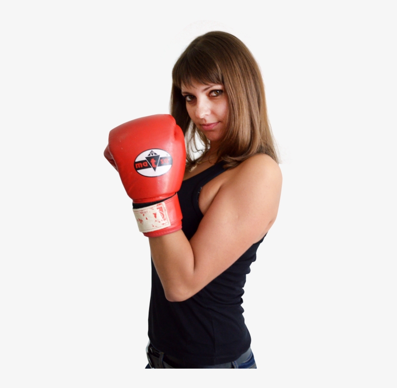 Woman With Boxing Gloves Png Transparent Image - Lady With Boxing Gloves Png, transparent png