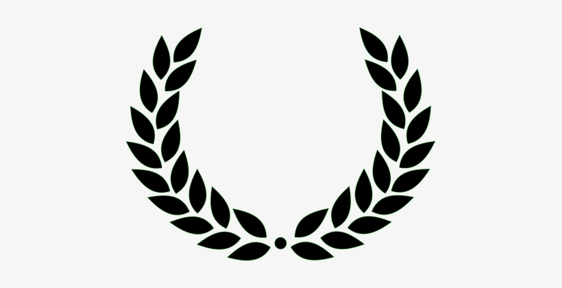 Laurel Wreath Roman Victory Black Leaves A - Laurel Wreath, transparent png