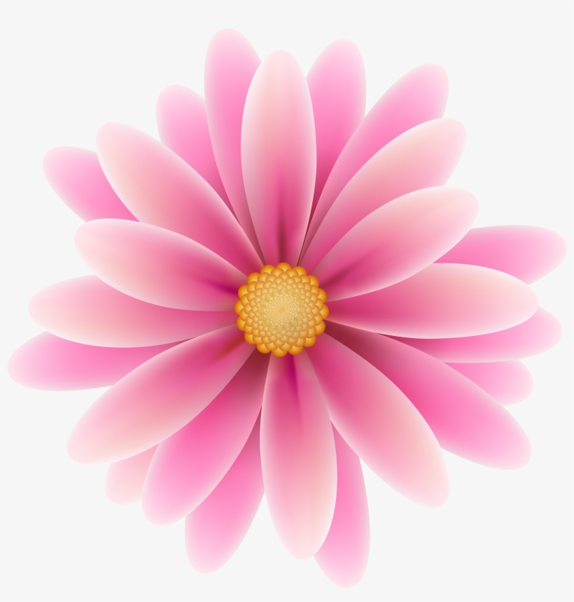 Pink Flower Clip Art Image - Pink Flower Clipart Png, transparent png