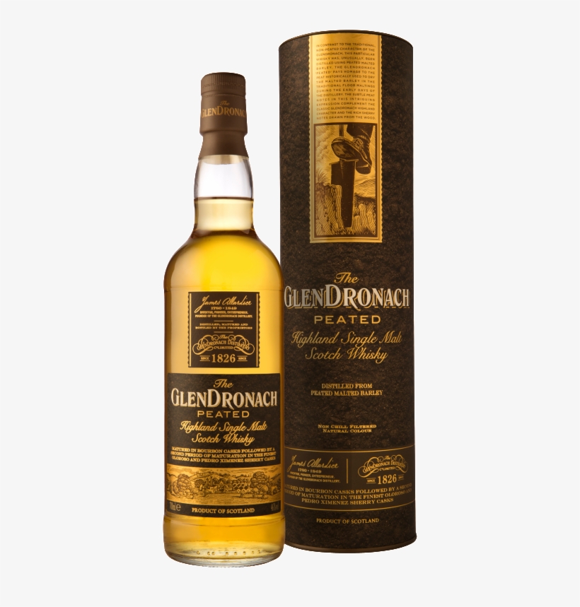 Glendronach Peated Bottle - Glendronach Peated Single Malt Whisky, transparent png
