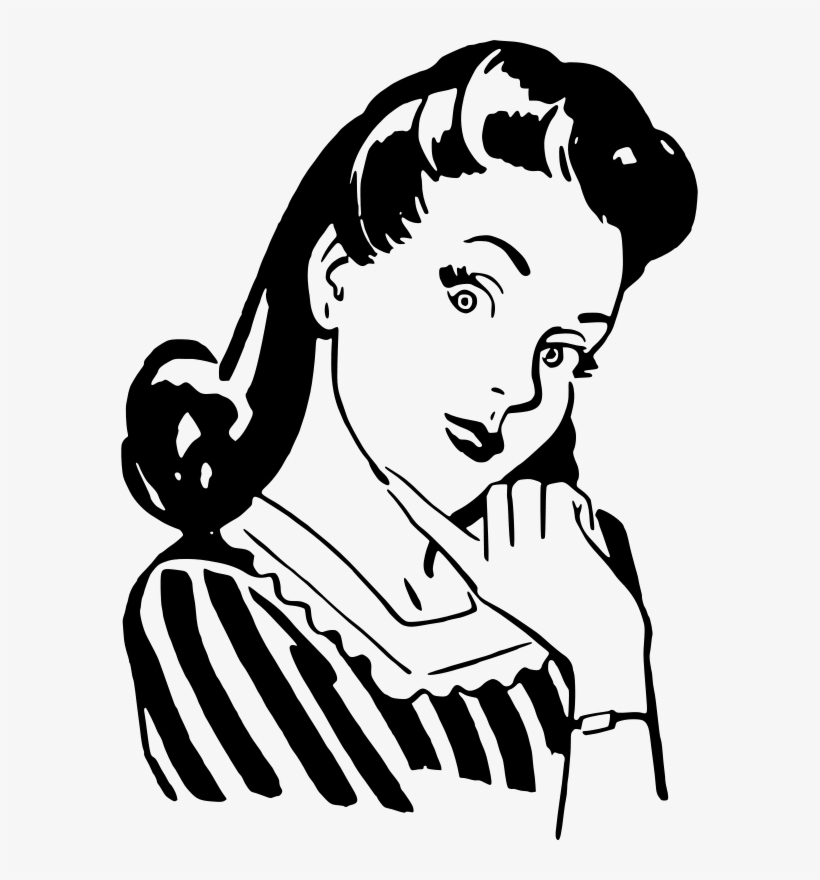 Vintage Female Clip Art At Clker - Vintage Clip Art Png, transparent png