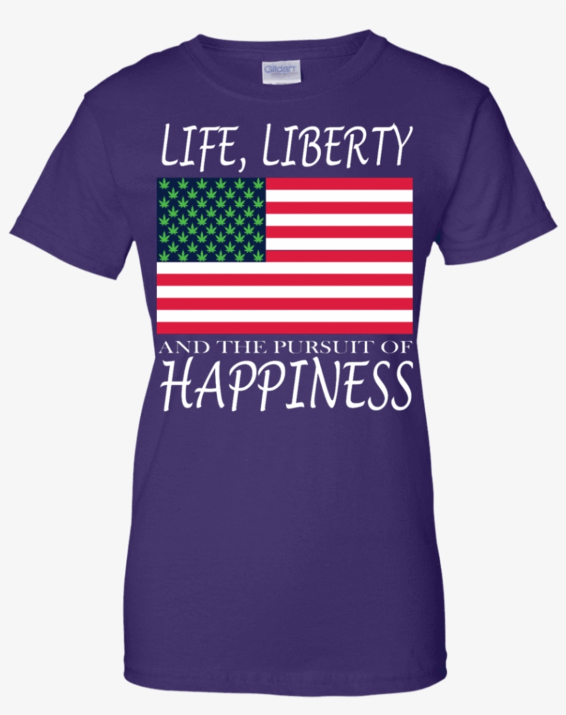 American Flag With Green Marijuana Leaf "stars" Classic - Shirt, transparent png