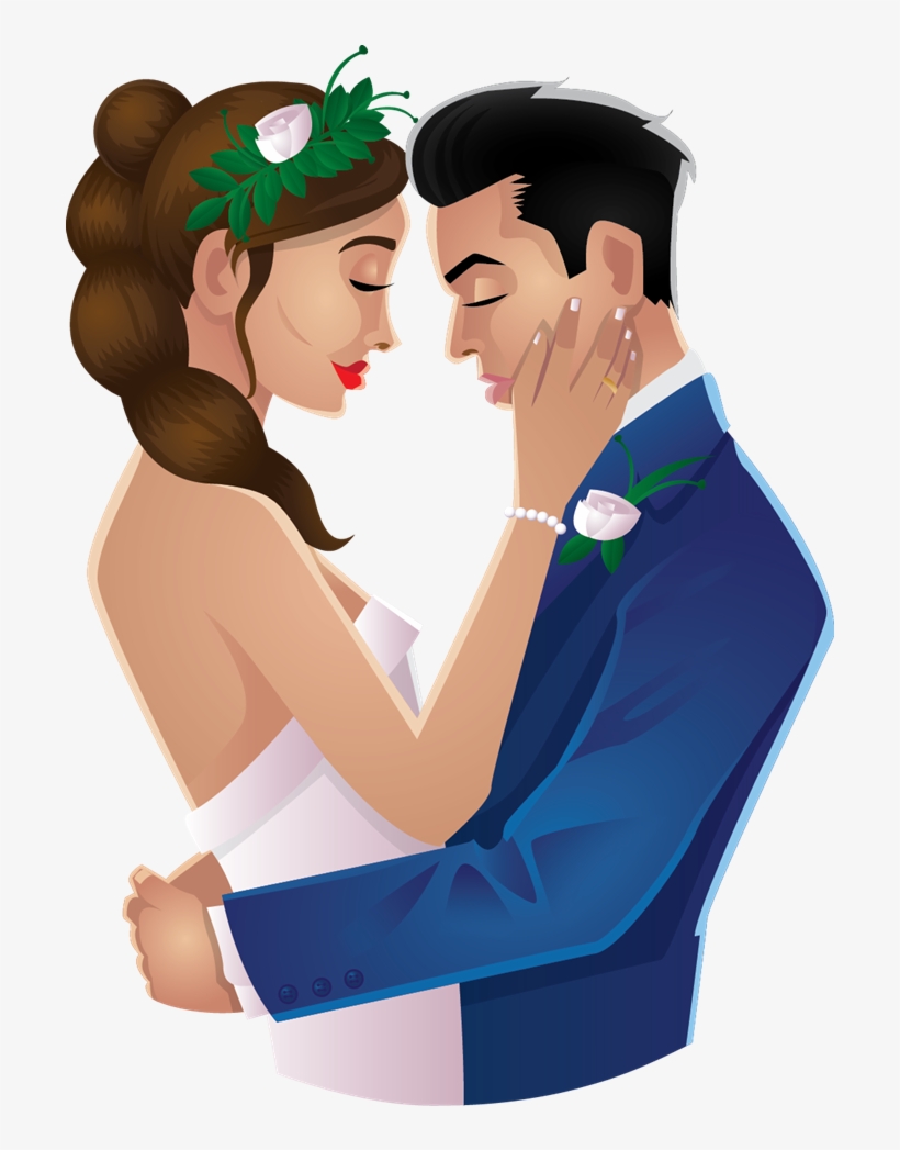 Wedding Love Couple Silhouettes Clip Art - Couple Clipart Png, transparent png
