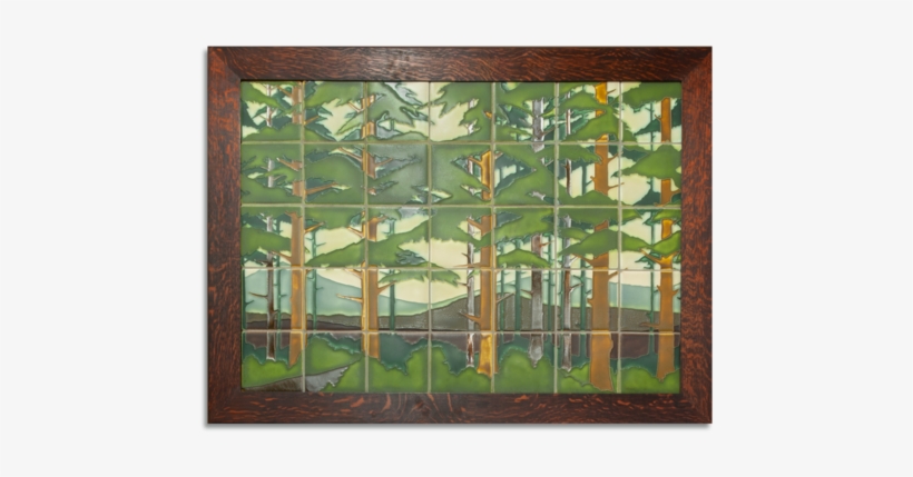 Framed Pine Landscape Mural - Painting, transparent png