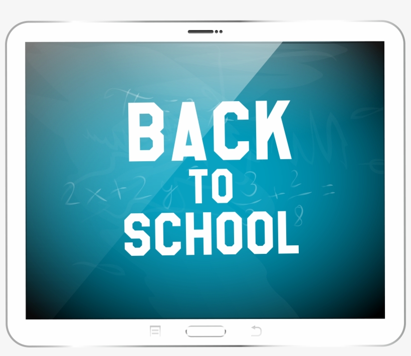 White Tablet Back To School - Led-backlit Lcd Display, transparent png