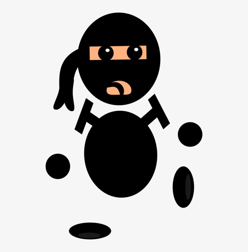 Ninja Drawing Download Shuriken Cartoon - Ninja Kartun, transparent png