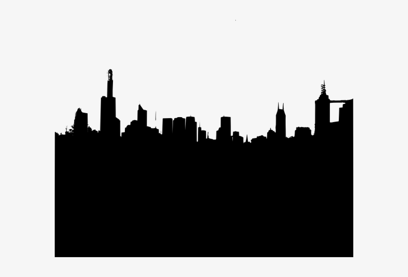 Clip Royalty Free Library Large Black Clip Art At Clker - Black And White City Png, transparent png