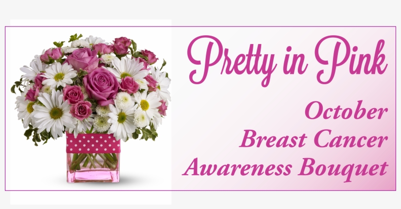 Pretty In Pink Breast Cancer Awareness Bouquet - October Breast Awareness Month Cover, transparent png
