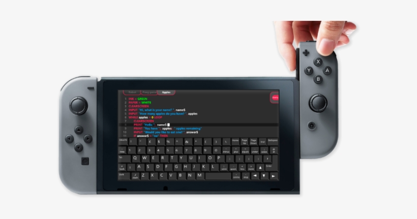 Nintendo Switch Console With Gray Joy-con, transparent png
