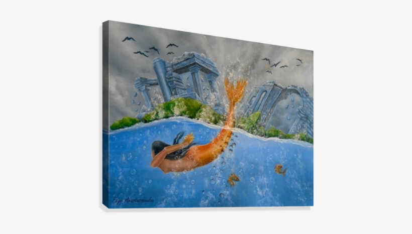 The Menace Of The Deep Canvas Print - Canvas Print, transparent png