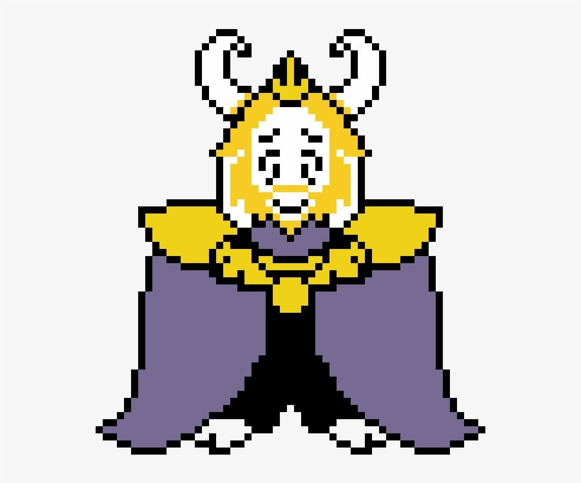 Asgore - Minecraft Pixel Art Asgore, transparent png