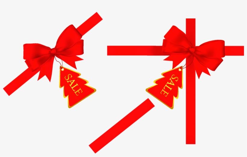 Christmas Ribbon Clip Art - Christmas Ribbons, transparent png