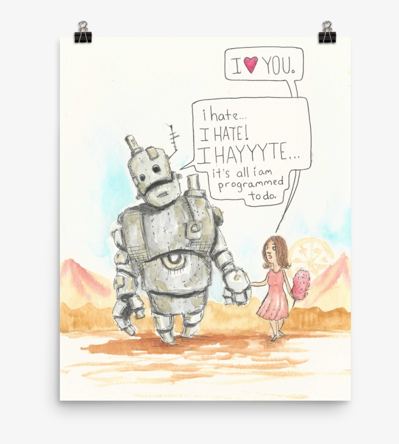 Varick Gallery 'i Hate' Giclee Watercolor Painting, transparent png